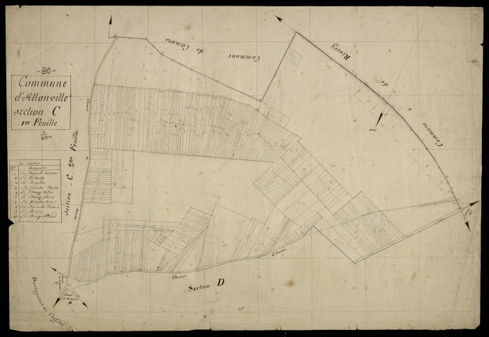 Plan du cadastre napoléonien - Allonville : C1