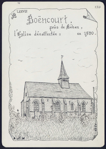 Boëncourt près de Béhen : l'église désafectée - (Reproduction interdite sans autorisation - © Claude Piette)