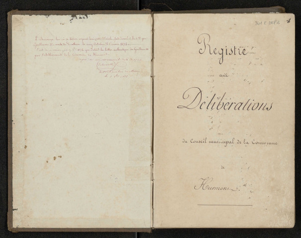 Hiermont. Délibérations du conseil municipal (10 mai 1874-2 décembre 1896)