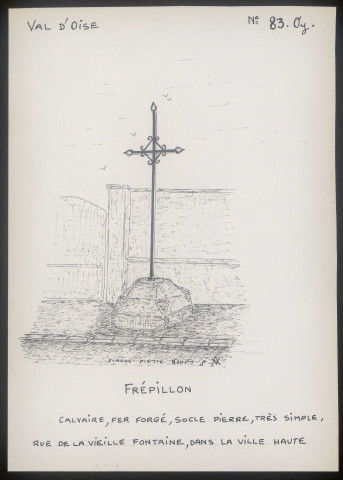 Frépillon (Val-d'Oise) : calvaire en fer forgé - (Reproduction interdite sans autorisation - © Claude Piette)