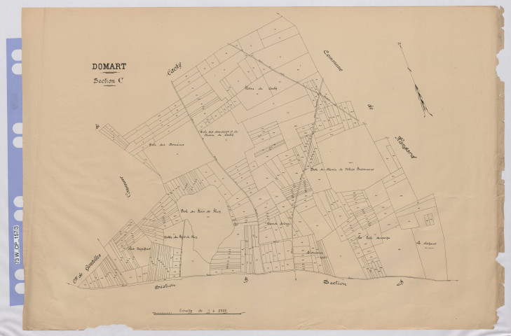 Plan du cadastre rénové - Domart-sur-la-Luce : section C