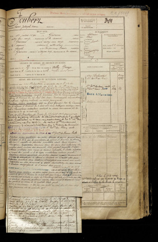 Foubert, Louis Joseph Maria, né le 01 juillet 1892 à Grivesnes (Somme), classe 1912, matricule n° 361, Bureau de recrutement de Péronne