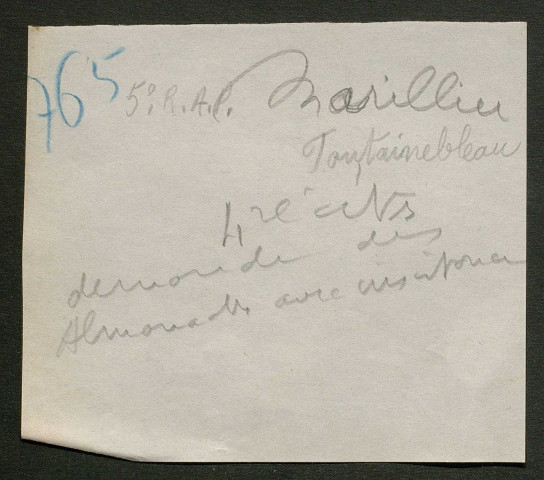 Témoignage de Marillier, Gabelou (Canonnier infirmier) et correspondance avec Jacques Péricard