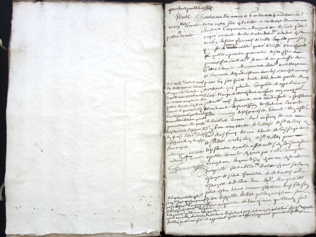 Etude de Me Jean-Baptiste Trencart à Amiens (étude n°12). Minutes de l'année 1660
