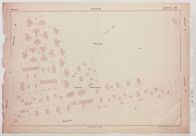Plan du cadastre rénové - Amiens : section XB