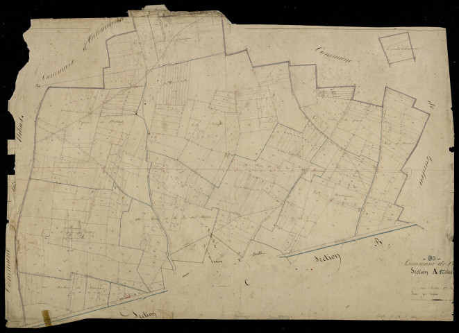 Plan du cadastre napoléonien - Valines : A1