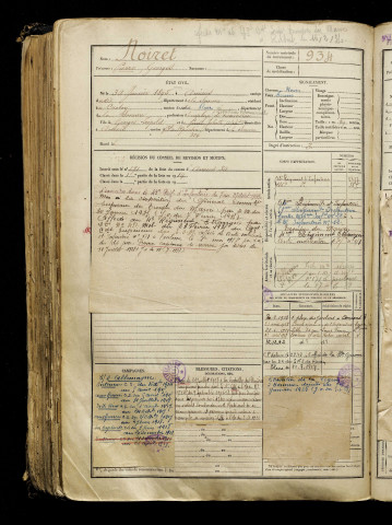 Noiret, Pierre Georges, né le 30 janvier 1895 à Amiens (Somme), classe 1915, matricule n° 934, Bureau de recrutement d'Amiens