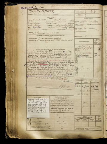 Minart, Louis Lucien Ernest, né le 04 septembre 1896 à Montdidier (Somme), classe 1916, matricule n° 214, Bureau de recrutement de Péronne