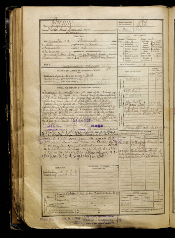 Ozenne, Pierre Louis François Antoine, né le 09 novembre 1900 à Fressenneville (Somme), classe 1920, matricule n° 832, Bureau de recrutement d'Abbeville