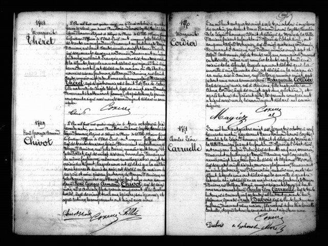 Amiens : décès (actes du 2 octobre au 31 décembre 1886), table annuelle des décès (1886)