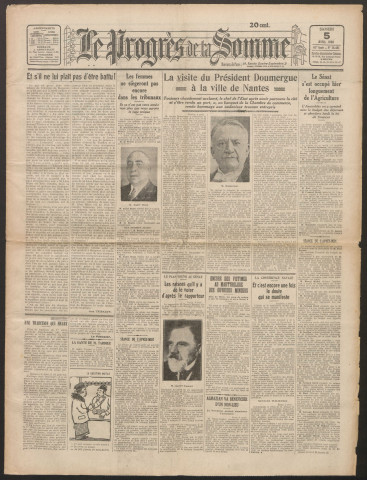 Le Progrès de la Somme, numéro 18481, 5 avril 1930