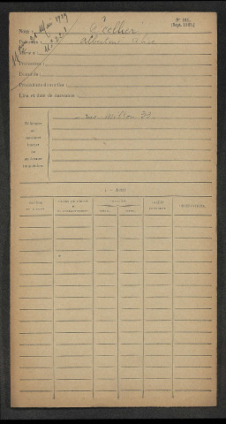 Amiens (Ville). Amiens (Ville). Bulletins mobiles (décédés antérieurement à 1940, et depuis 1914, ponctuellement 1912-1913)