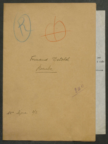 Témoignage de Detobel, Fernand et correspondance avec Jacques Péricard