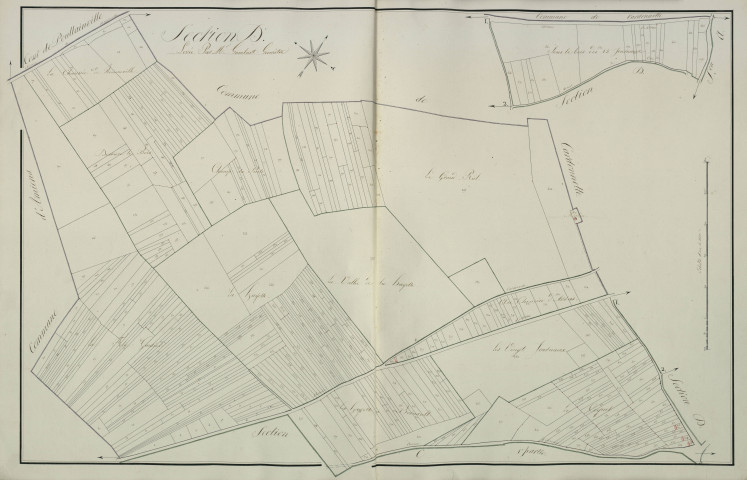 Plan du cadastre napoléonien - Allonville : D