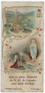 Que ce pieux souvenir de Notre-Dame de Lourdes vous porte bonheur. Notre-Dame de Lourdes
