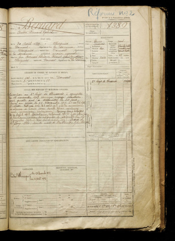 Bernard, André Fernand Gabriel, né le 30 avril 1899 à Wargnies (Somme), classe 1919, matricule n° 1389, Bureau de recrutement d'Abbeville