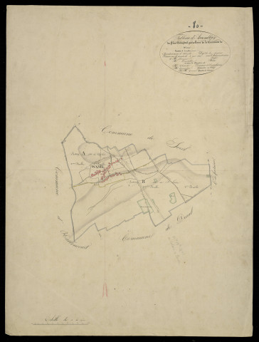 Plan du cadastre napoléonien - Hallencourt (Wanel) : tableau d'assemblage