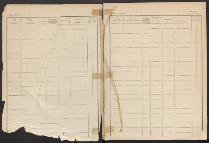 Table du répertoire des formalités, de Abadie à Azeronde, registre n° 1 (Conservation des hypothèques de Montdidier)