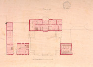Hôtel du conseil général : plan des combles, dessiné par Herbault, architecte départemental