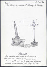 Selincourt : croix sur colonne en pierre au cimetière isolé - (Reproduction interdite sans autorisation - © Claude Piette)