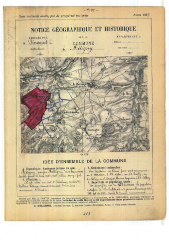 Metigny : notice historique et géographique sur la commune