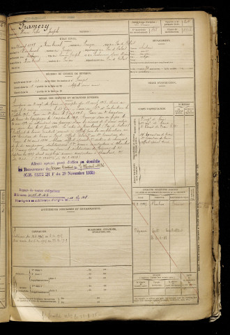 Framery, Henri Félix Joseph, né le 28 août 1898 à Rimboval (Pas-de-Calais), classe 1918, matricule n° 413, Bureau de recrutement de Péronne