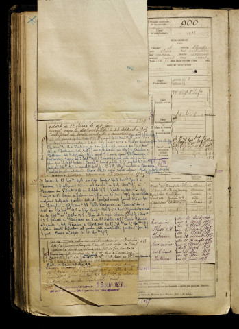 Goffart, Oscar Alfred, né le 14 juillet 1881 à Armentières (Nord), classe 1903, matricule n° 900, Bureau de recrutement d'Amiens