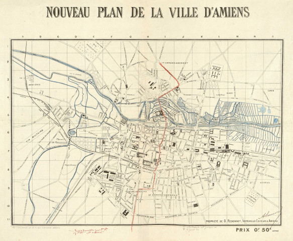 Nouveau plan de la ville d'Amiens