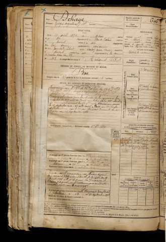 Dehaye, Georges Augustin Jean Baptiste, né le 04 avril 1872 à Arras (Pas-de-Calais), classe 1892, matricule n° 606, Bureau de recrutement d'Amiens