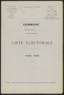 Liste électorale : Vers-sur-Selles