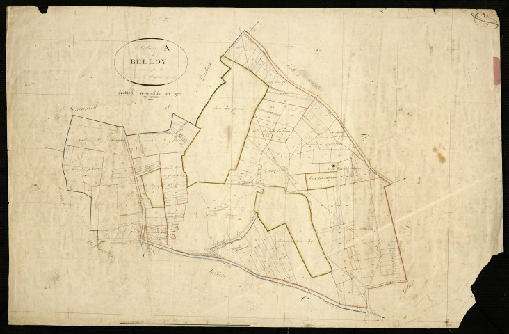 Plan du cadastre napoléonien - Belloy-en-Santerre (Belloy) : A