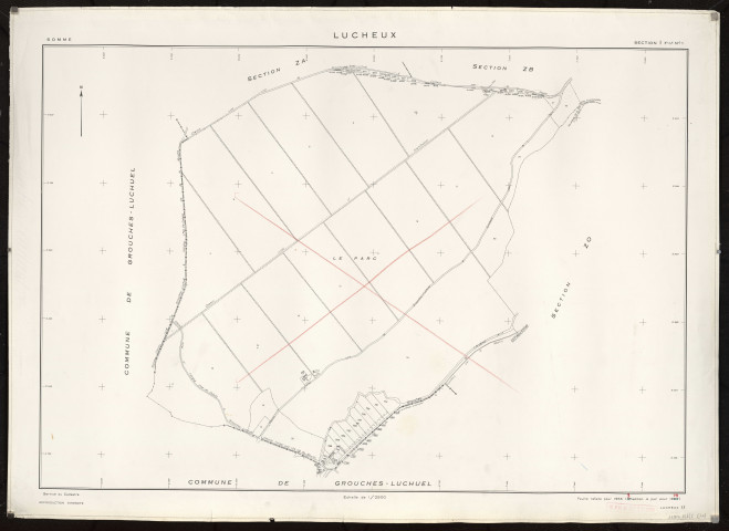 Plan du cadastre rénové - Lucheux : section I1