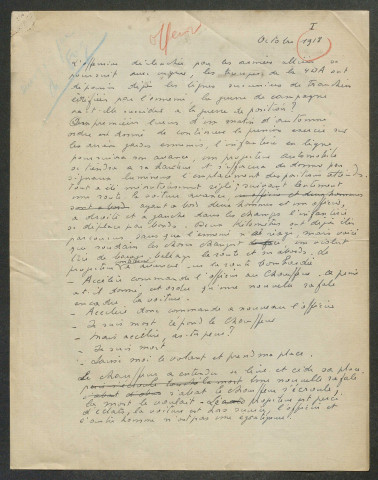 Témoignage de T'Serclaes (Comte de) (Capitaine commandant - Lieutenant du Génie entre 1914-1918) et correspondance avec Jacques Péricard