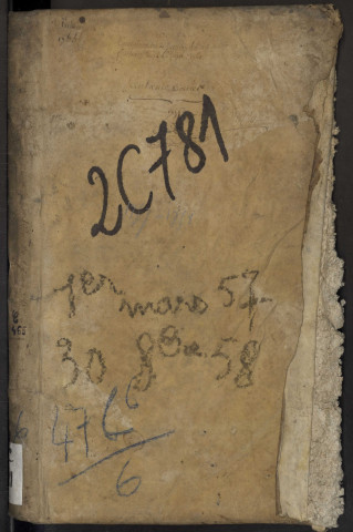 Centième denier du bureau d'Andainville pour la période du 1er mars 1757 au 30 octobre 1758