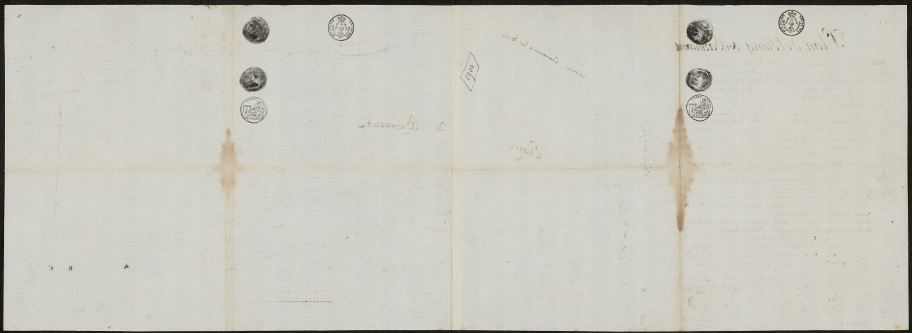 Biaches. Plan de l'étang de Bazincourt, du 19 février 1817.