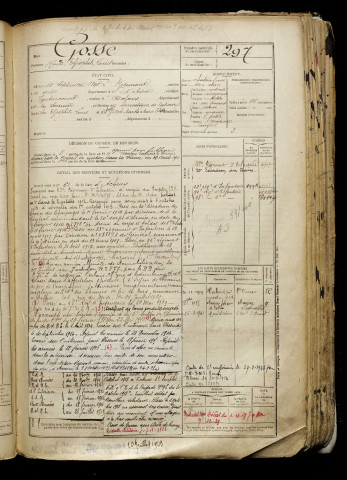 Gosse, Henri Théophile Louis, né le 16 septembre 1890 à Ribemont (Aisne), classe 1910, matricule n° 297, Bureau de recrutement d'Abbeville