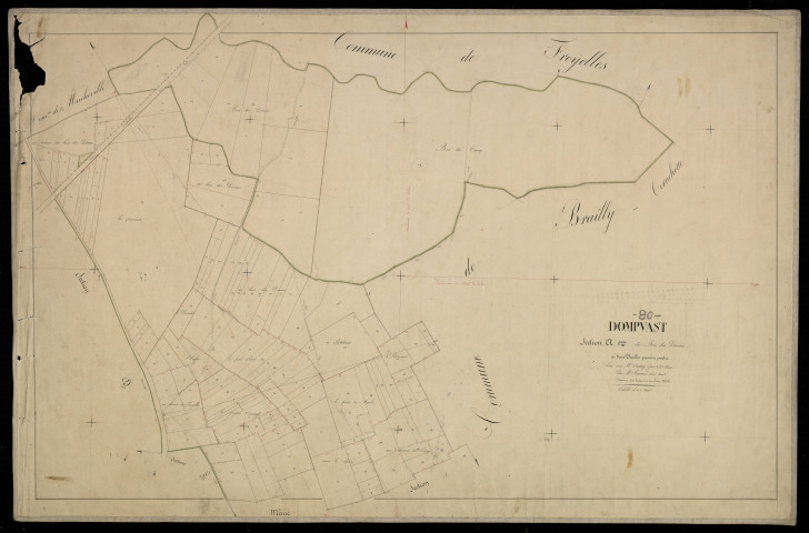 Plan du cadastre napoléonien - Domvast : Bois des prieurs (Le), A1