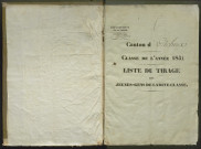 Tirage au sort (arrondissements de Doullens et de Montdidier) de l'année 1831