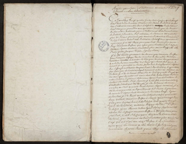 Délibérations du Directoire (et du Conseil général) du district d'Abbeville, 1er registre : 24 juillet 1790-23 mars 1791