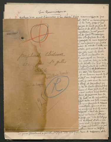 Témoignage de Clédina, Raphaël (Observateur) et correspondance avec Jacques Péricard