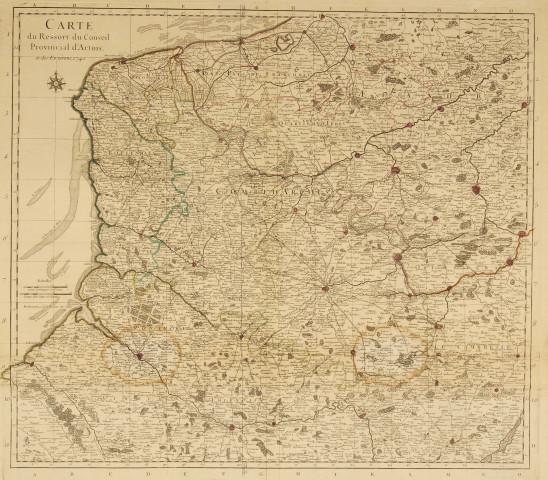 Carte du Ressort du Conseil Provincial d'Artois et des Environs