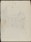 Vue de la cour intérieure du monastère de la Visitation de Boulogne-sur-Mer (aujourd'hui détruit)