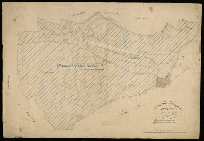 Plan du cadastre napoléonien - Epenancourt : Bois (Les), A