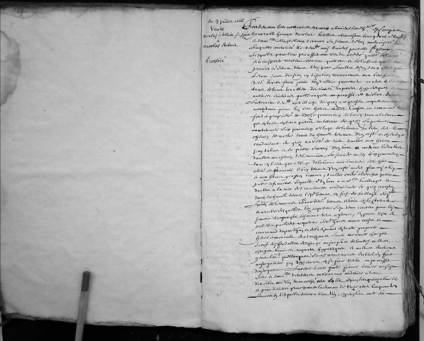 Etude de Me Jean-Baptiste Trencart à Amiens (étude n°12). Minutes de l'année 1666