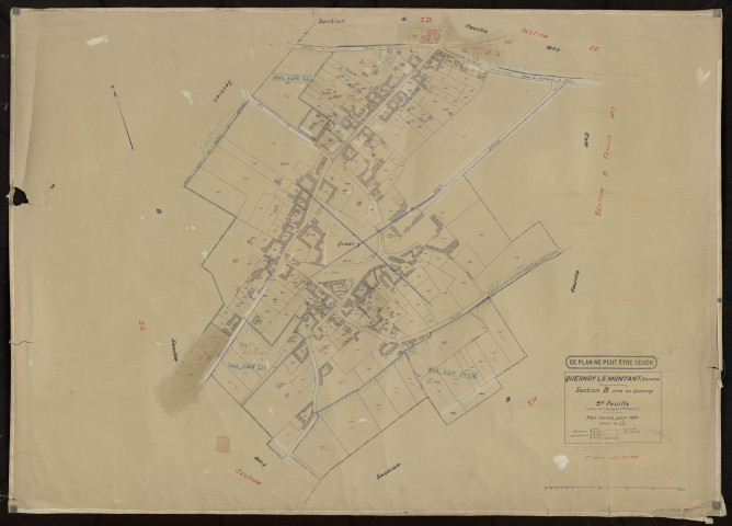 Plan du cadastre rénové - Quesnoy-le-Montant : section B3