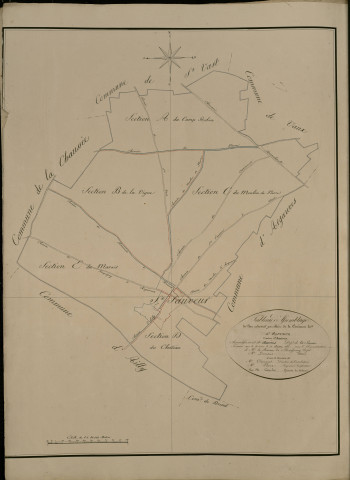 Plan du cadastre napoléonien - Saint-Sauveur : tableau d'assemblage