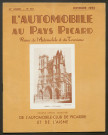 L'Automobile au Pays Picard. Revue de l'Automobile et du Tourisme. Organe officiel de l'Automobile-Club de Picardie et de l'Aisne, 381, octobre 1955