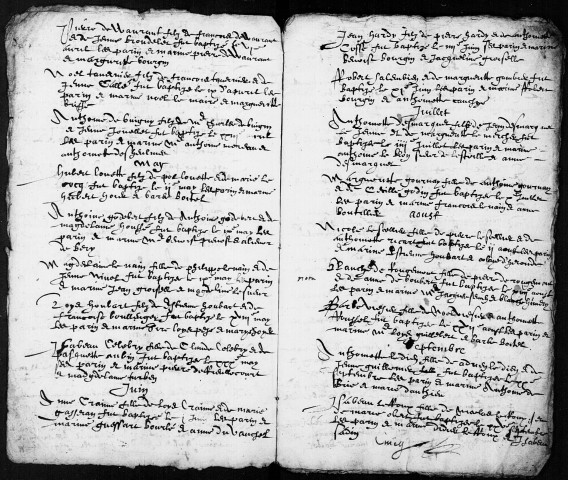 Doullens (Saint-Martin) : baptêmes, mariages, sépultures