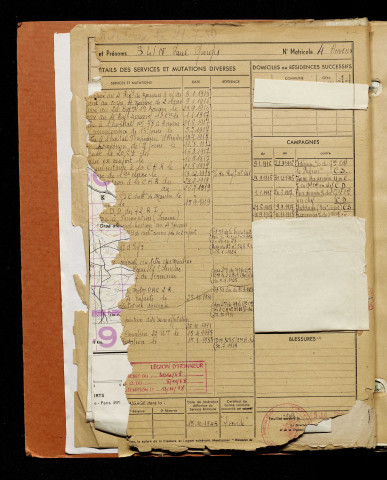 Blin, Paul Georges, né le 25 septembre 1897 à Famechon (Somme), classe 1917, matricule n° 4, Bureau de recrutement d'Amiens