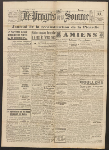 Le Progrès de la Somme, numéro 22415, 23 juillet 1941